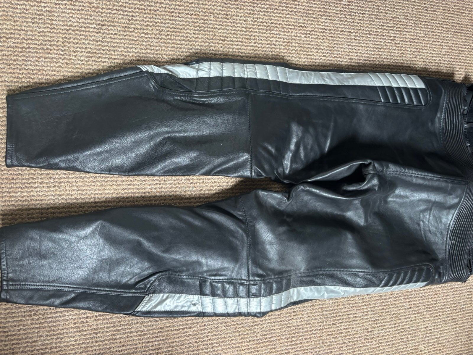Restyle lederen (overheids) motorbroek maat XXL, Ophalen of Verzenden, Tweedehands, Broek | leer