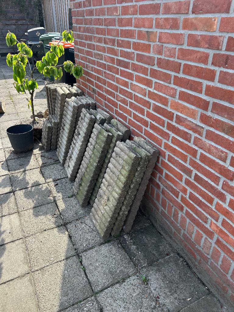 Rondoband Palissadeset, Ophalen, Gebruikt, Beton, Klinkers