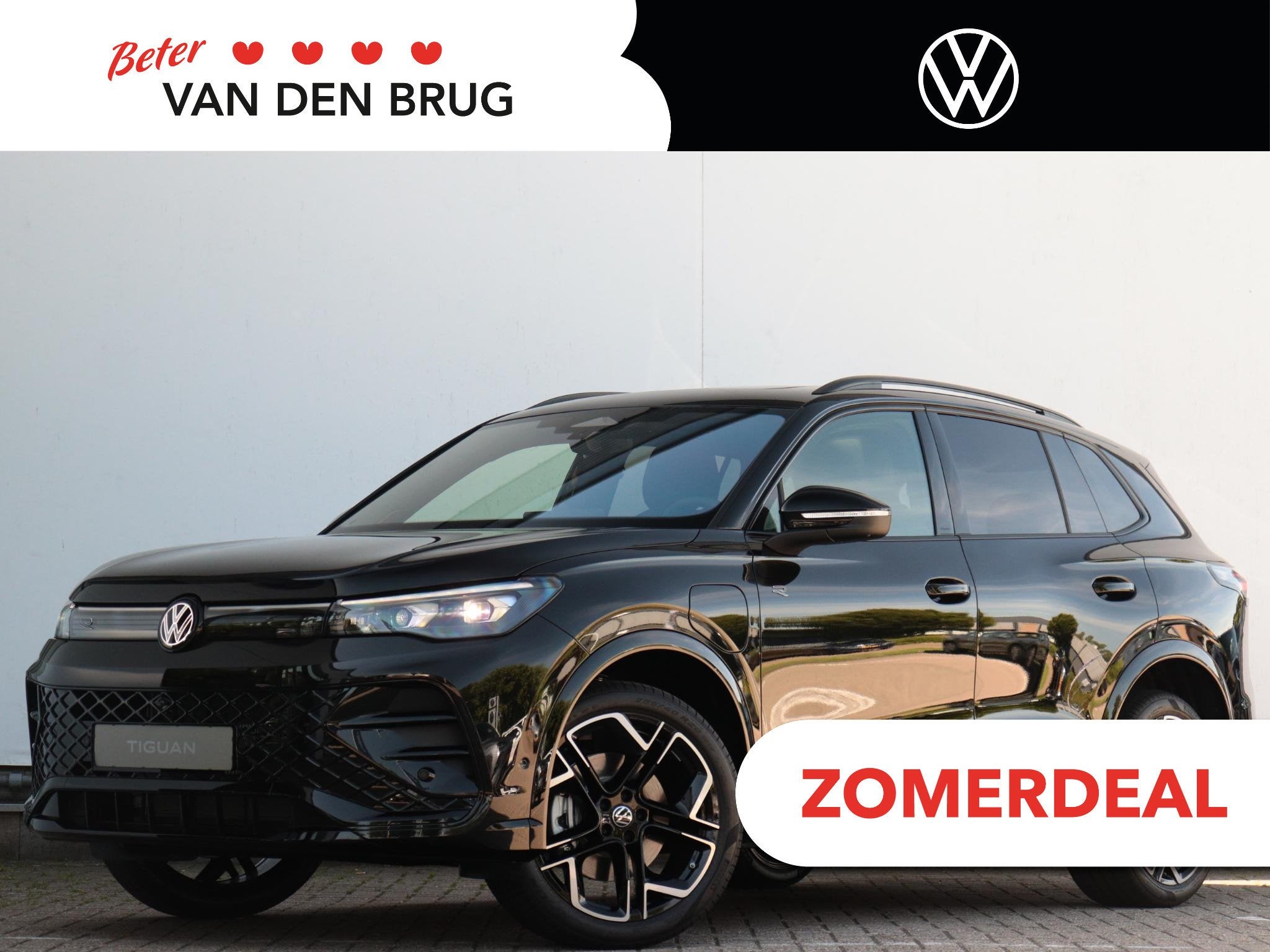 Volkswagen Tiguan 1.5 eHybrid R-Line Edition 272 pk | Trekha, Auto's, Volkswagen, 1498 cc, 4 cilinders, 2000 kg, Zwart