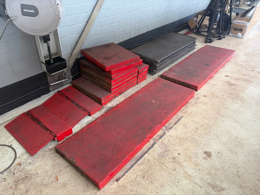 Uitlijnbrug glijplaten + opvulplaten past op elke 4 kolommer, Auto diversen, Ophalen, Gebruikt