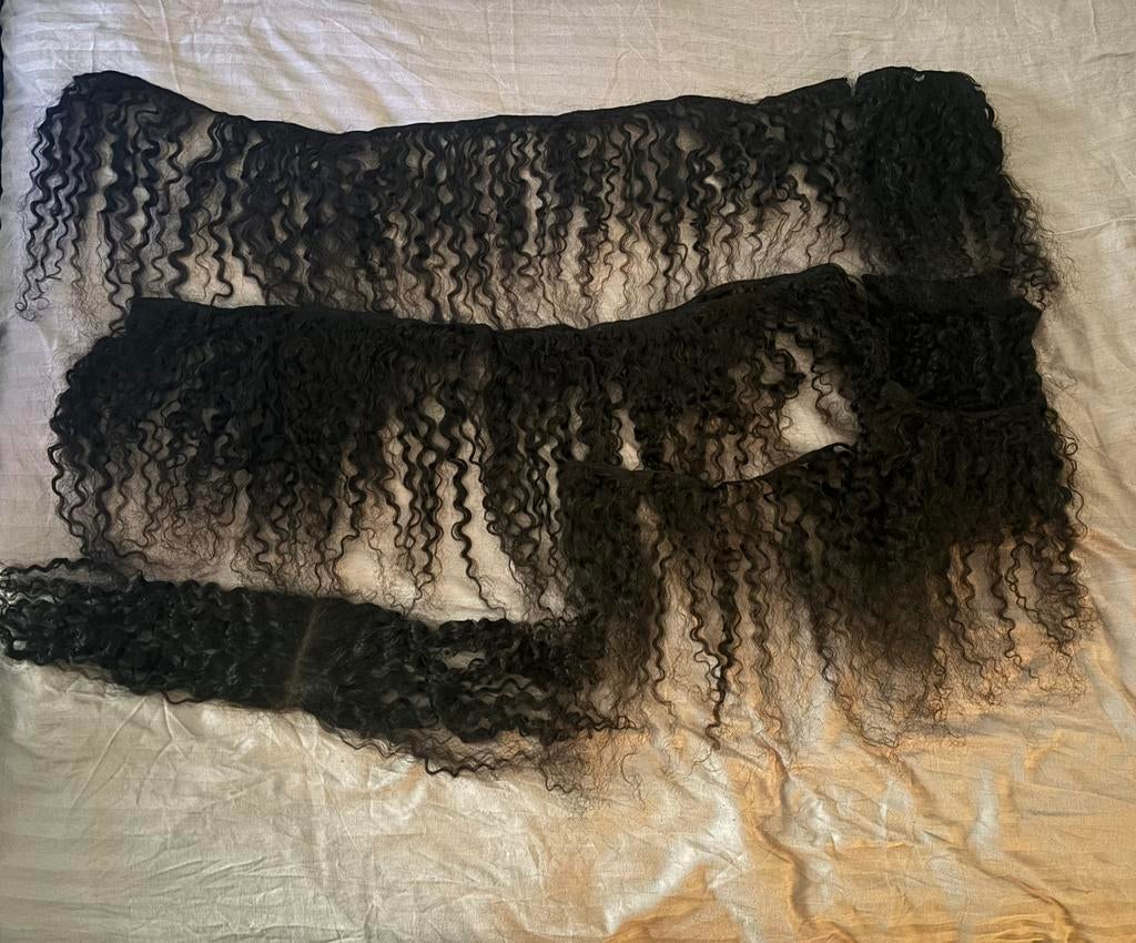 Real Kinky curl hair 320 gram, Verzenden, Zo goed als nieuw, Pruik of Haarverlenging