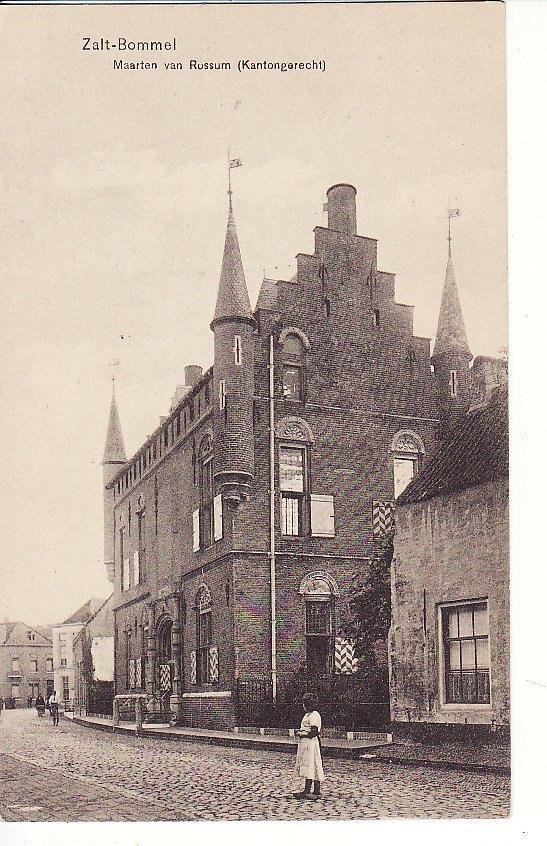 Zalt-Bommel Maarten van Rossum huis 1914 -Kantongerecht-, Ophalen, Voor 1920, Ongelopen, Gelderland