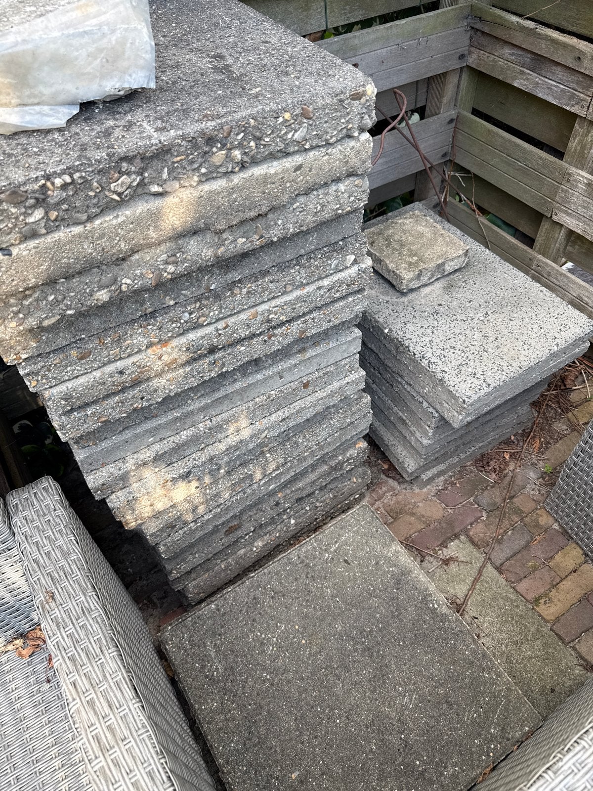 Diverse terrastegels, Tuin en Terras, Ophalen, Gebruikt, 10 m² of meer, Beton