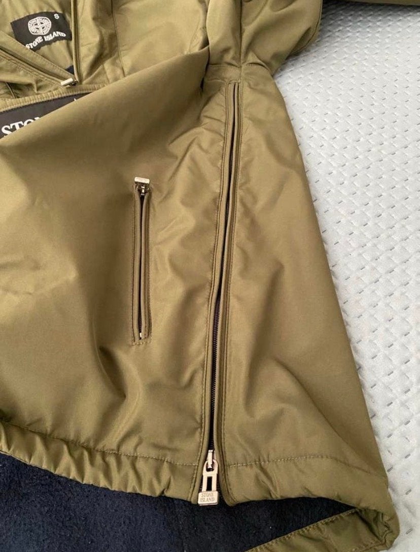 Stone Island Anorak Jas - Mist 1 Knoop, Kleding | Heren, Ophalen of Verzenden, Gedragen, Maat 46 (S) of kleiner, Groen