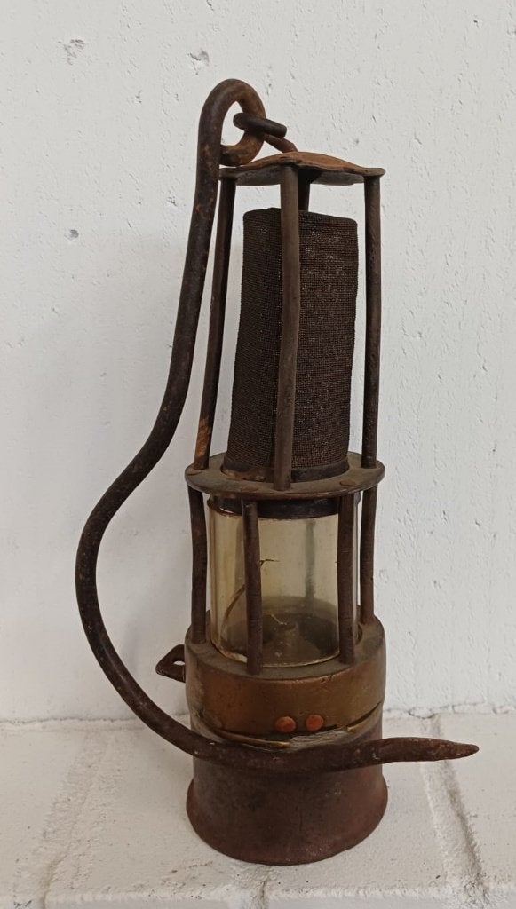Antieke mijnlamp, Ophalen of Verzenden