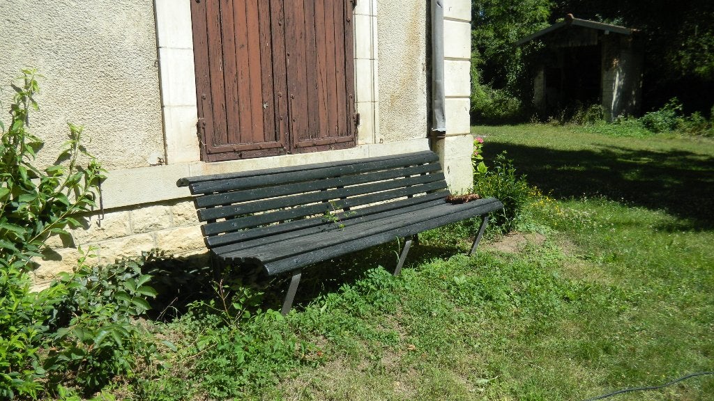 Tuinbank vintage. amsterdam, Tuin en Terras, Tuinbanken, Ophalen, Gebruikt, Hout