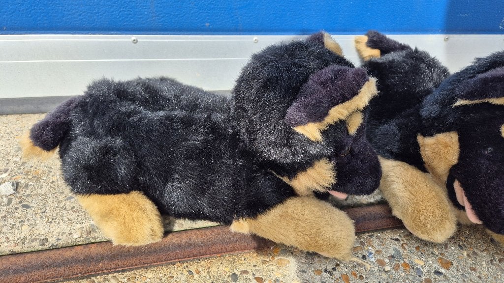 Heren pantoffels Duitse Herder, hond, maat L (44-47). S47, Tweedehands verkoop, Tweedehands verkoop, Zwart, Ophalen of Verzenden