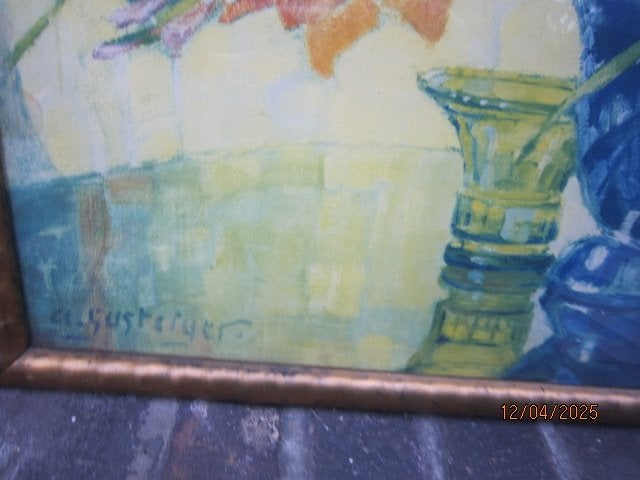A.K.S GASTEIGER, 2 mooie aquarellen 1 is lijst defect, Ophalen