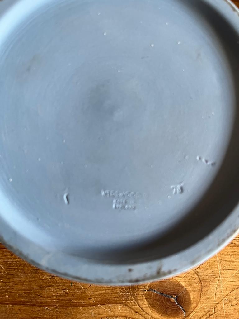 Vintage Wedgwood Jasperware Doosje en Asbak - Blauw, Antiek en Kunst, Antiek | Keramiek en Aardewerk, Ophalen of Verzenden