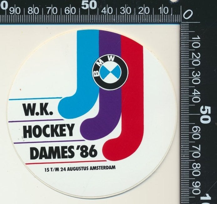 Sticker: WK Hockey - BMW - Amsterdam, Ophalen of Verzenden, Zo goed als nieuw, Sport