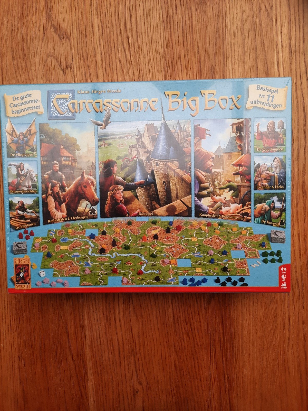 Carcassonne Big Box - Basisspel en 11 uitbreidingen, Drie of vier spelers, Ophalen of Verzenden, Nieuw, 999 Games
