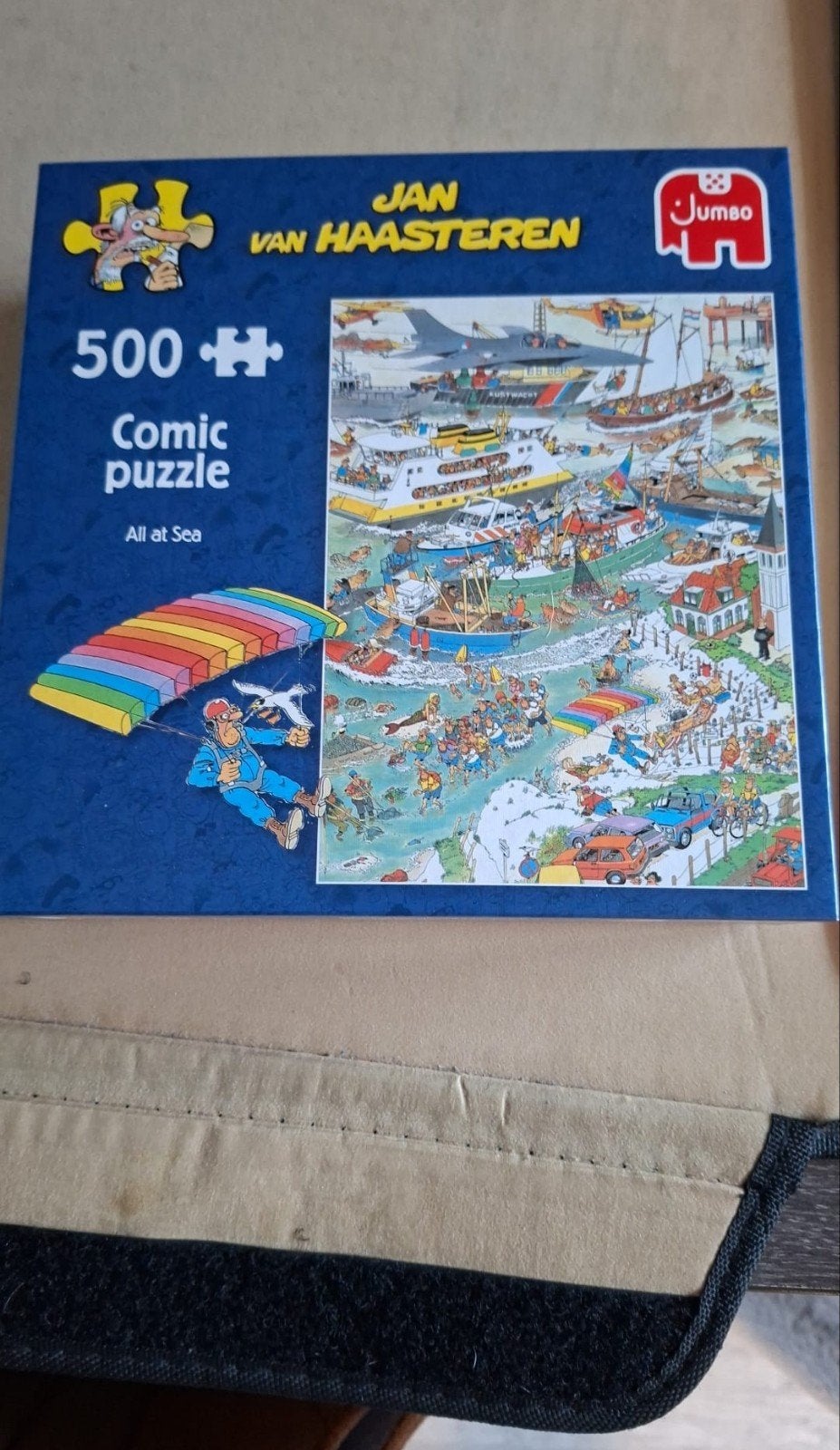 Jan van Haasteren puzzel all at sea 500 stukjes, Ophalen of Verzenden, 500 t/m 1500 stukjes, Zo goed als nieuw, Legpuzzel