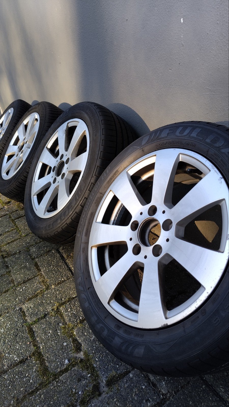7 spaaks velgen Mercedes C klasse w204, Auto-onderdelen, Ophalen, Gebruikt, Velg(en), 16 inch