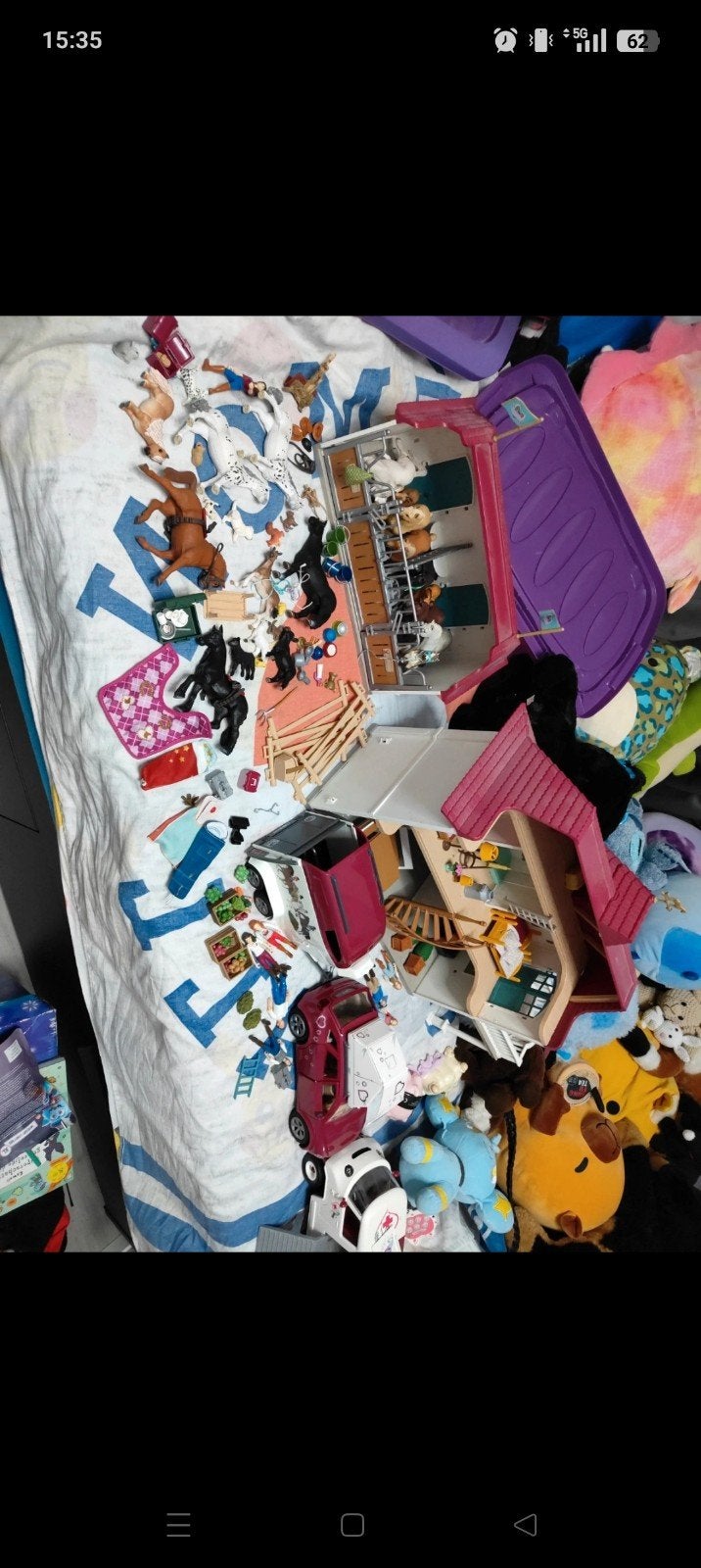 Schleich paarden met attributen., Ophalen, Gebruikt