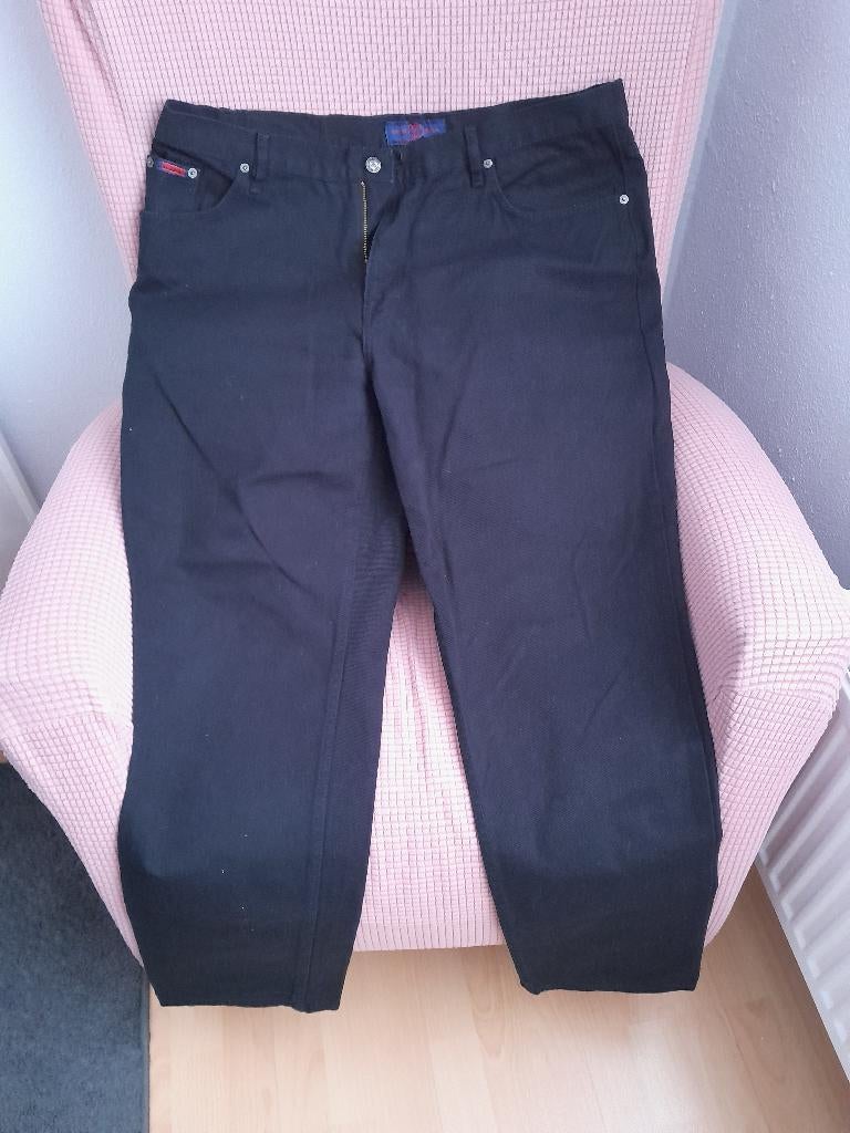 Heren spijker broek mannen jeans zwart 40/32, Buffoon, Zwart, Nieuw, Ophalen of Verzenden