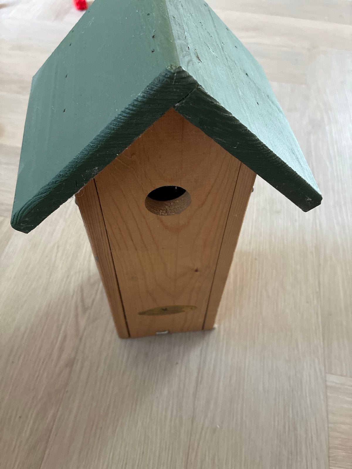 Houten vogelhuisje met groen dak, Ophalen, Nieuw
