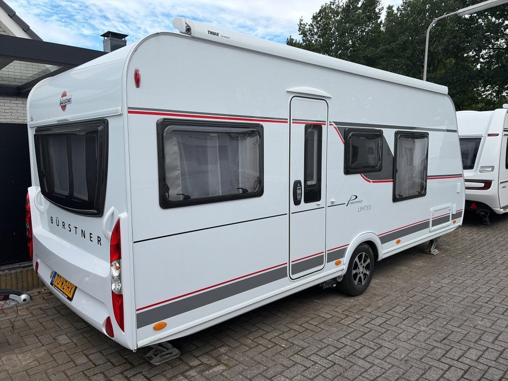 Bürstner Premio Limited 490 TS Mover/Fietsdrager/Lu, Caravans en Kamperen, Caravans, Standaardzit, Schokbreker, Bedrijf, Bürstner