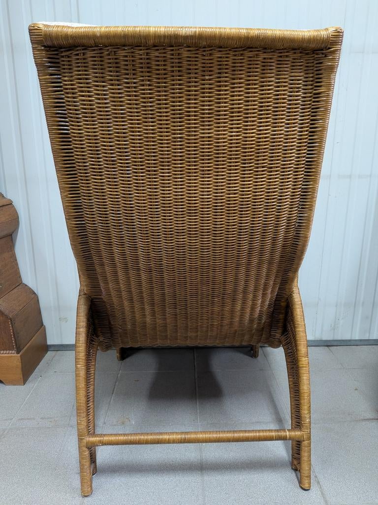 Vintage Rotan Lounge Set | 2 Relax Fauteuils + Tafel | Jaren, Ophalen, Gebruikt, Twee, Bruin