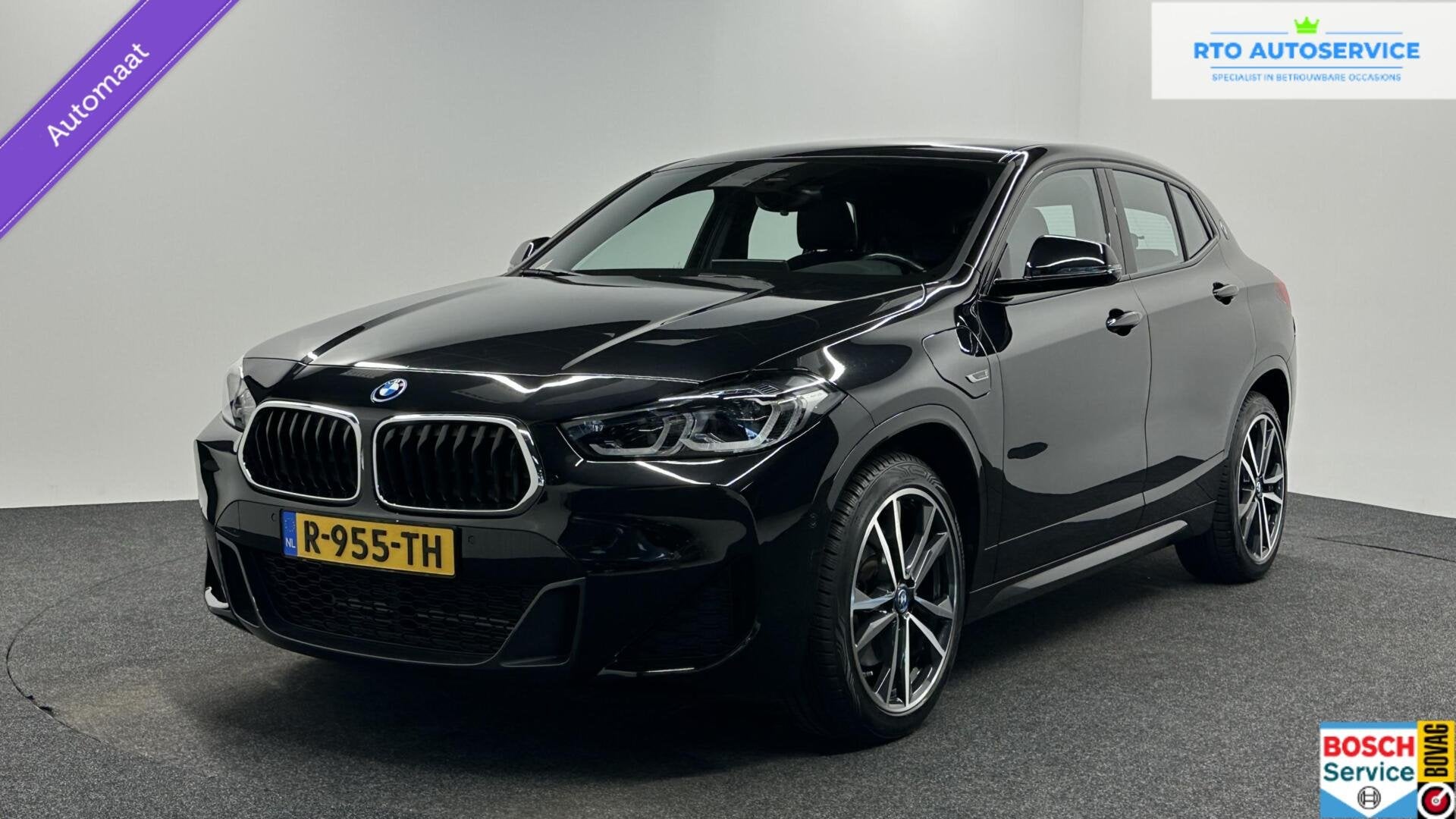 BMW X2 xDrive25e High Executive M-Sport|SOH 92%|LEER HEAD-UP, Auto's, BMW, Automaat, Gebruikt, Met garantie (alle), Zwart