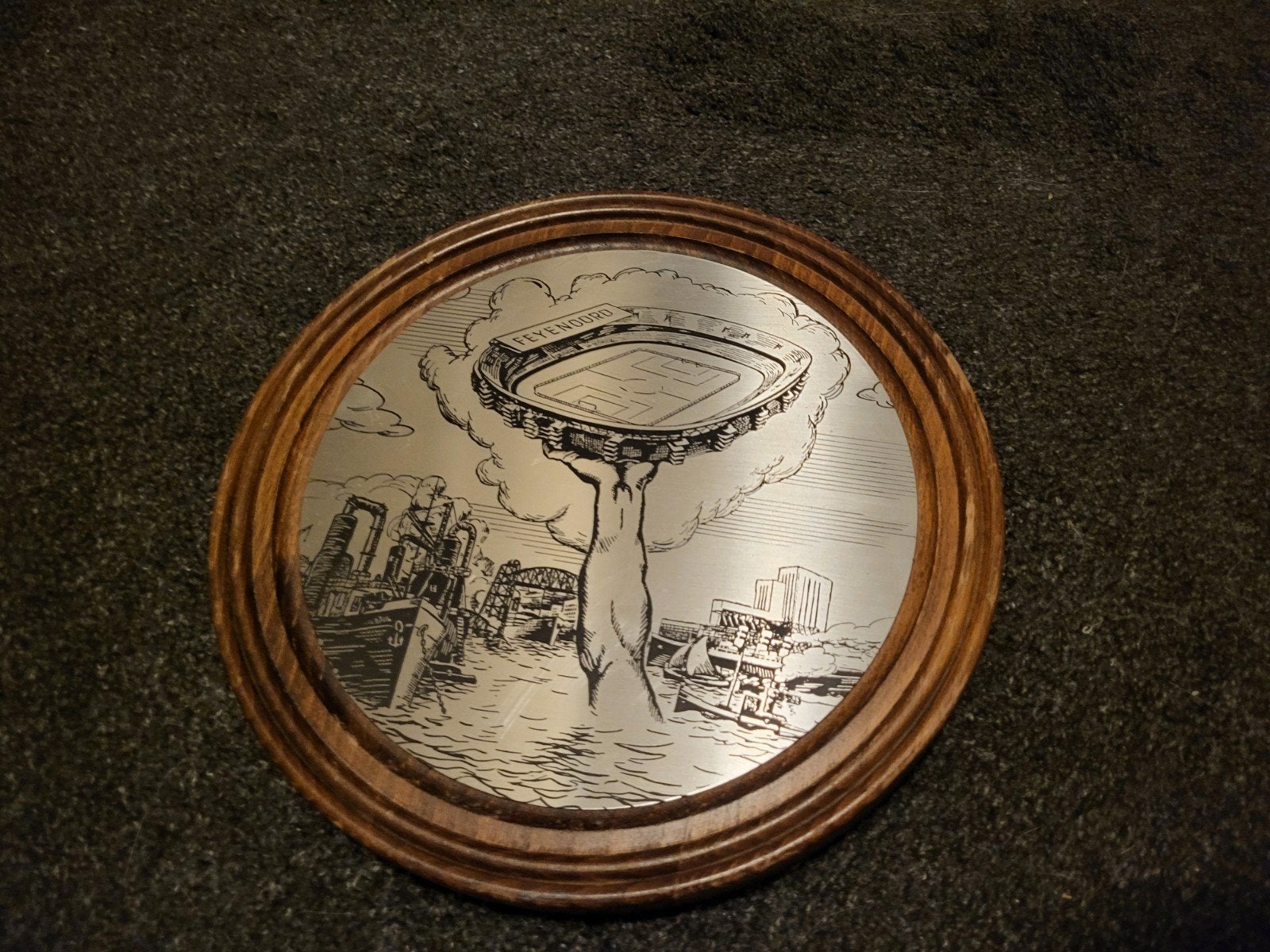 oud bord met kuip feyenoord, Verzenden, Gebruikt, Feyenoord, Spelerskaart