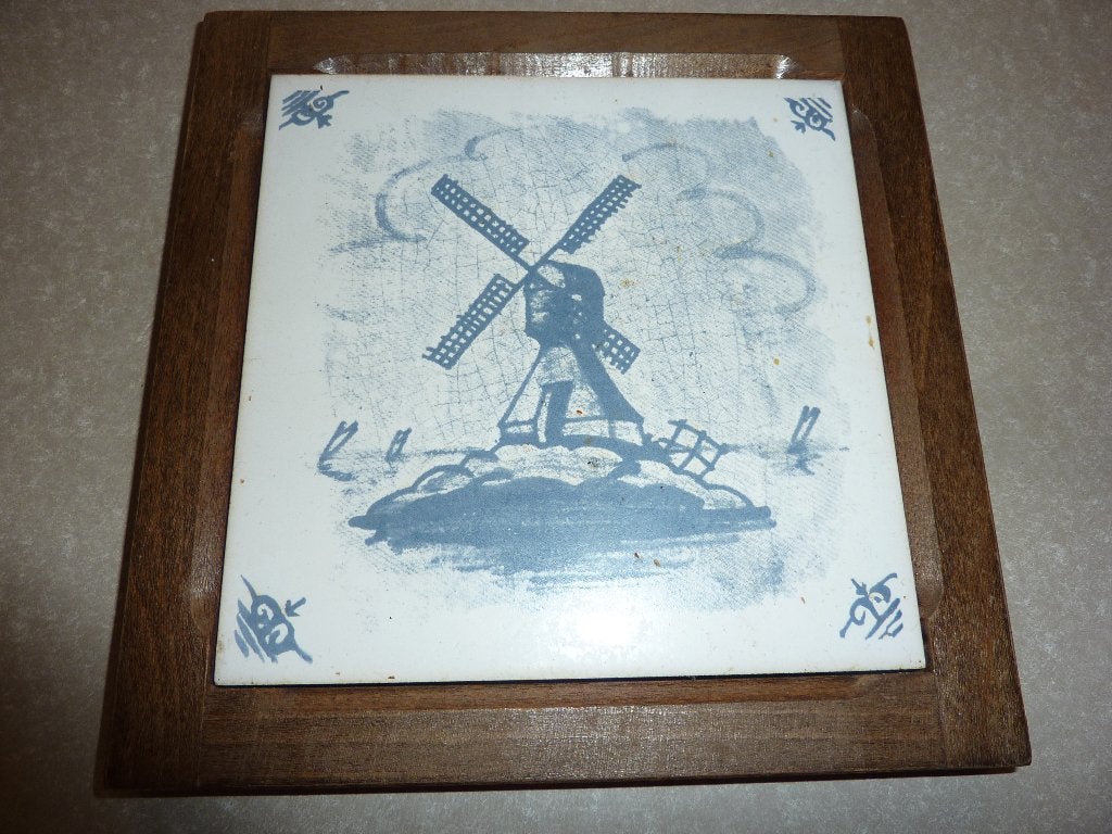 oude tegel molen in lijst, Ophalen of Verzenden