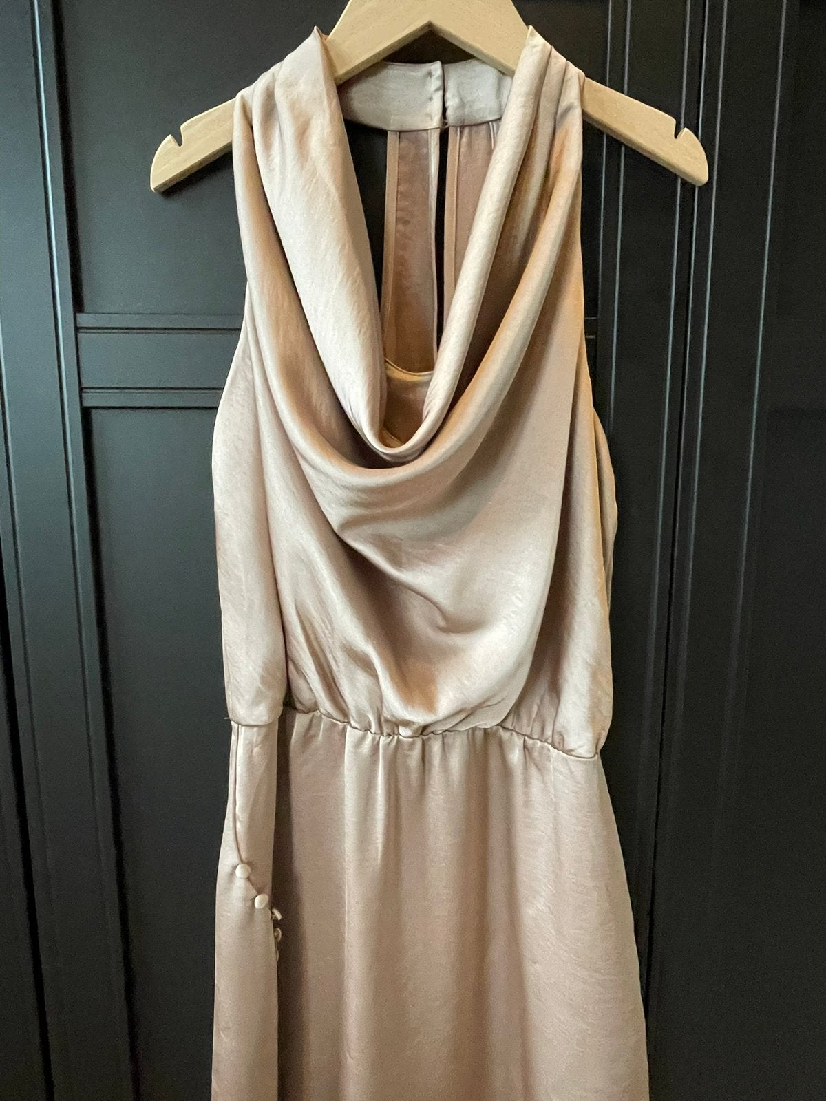 NIEUW Dante 6 Marryme satijnen maxi-jurk pink champagne (XS), Nieuw, Ophalen of Verzenden, Roze, Maat 34 (XS) of kleiner