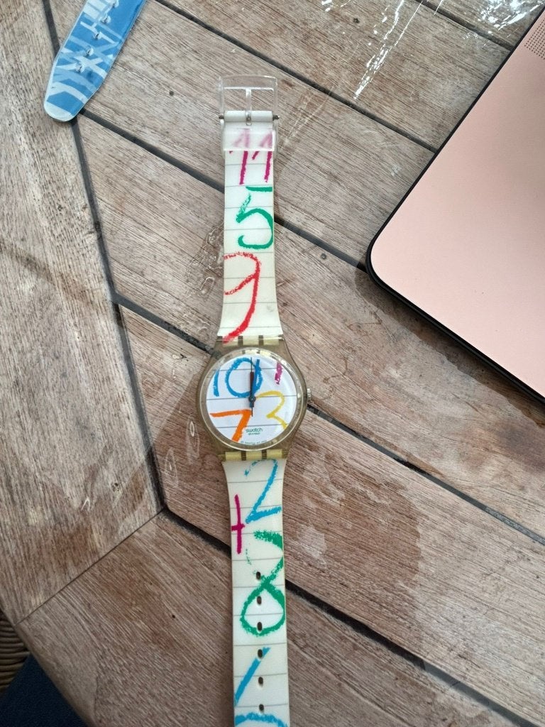 Swatch vintage horloge jaren 90, Kunststof, Gebruikt, Polshorloge, Swatch