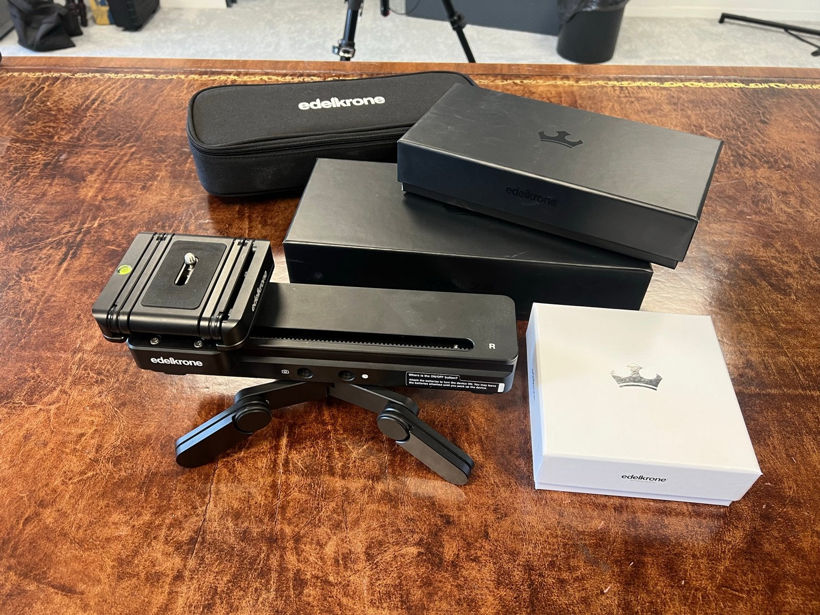 Edelkrone SliderONE met HeadONE en accessoires, Ophalen of Verzenden, Zo goed als nieuw