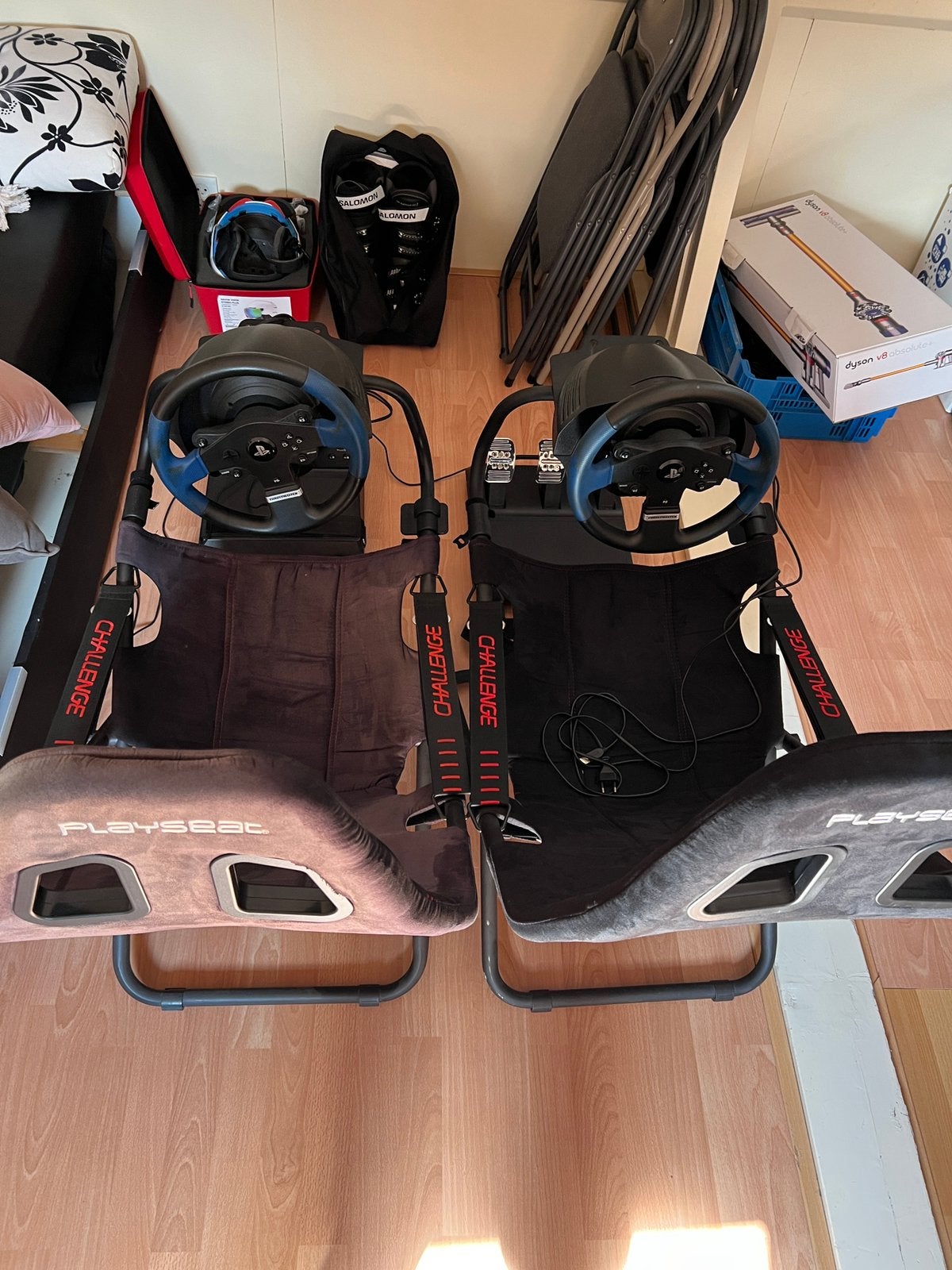 Moet weg!!2x Playseat Challenge + T150 + TH8A | Complete set, Spelcomputers en Games, Games | Pc, Gebruikt, Simulatie, 2 spelers