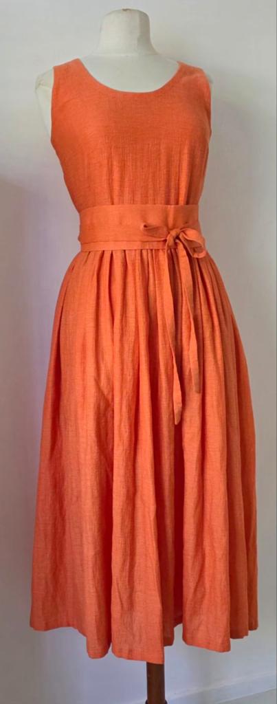 Midi/maxi jurk oranje 38, Kleding | Dames, Maat 38/40 (M), Verzenden, Oranje, Zo goed als nieuw