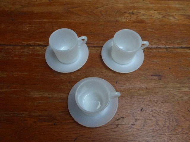 3 opaline espressokopjes, nestle, Antiek en Kunst, Ophalen of Verzenden