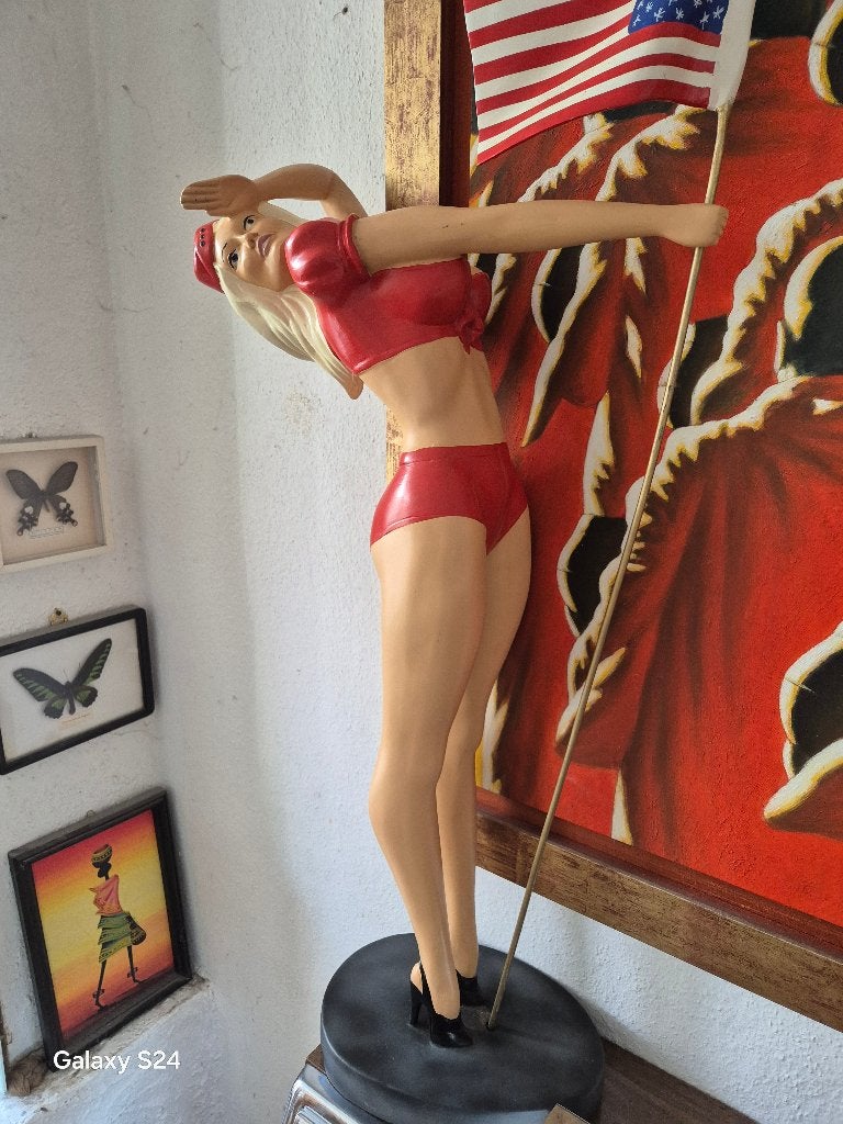 Retro pin up girl beeld ; Casa Padrino, Ophalen of Verzenden, Zo goed als nieuw, Mens