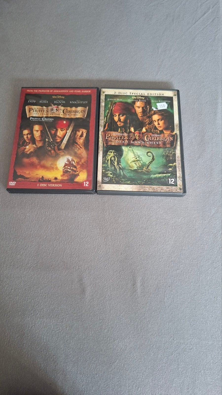 Pirates of the Caribbean DVD's - Deel 1 & 2, Vanaf 12 jaar, Ophalen of Verzenden, Gebruikt, Actie