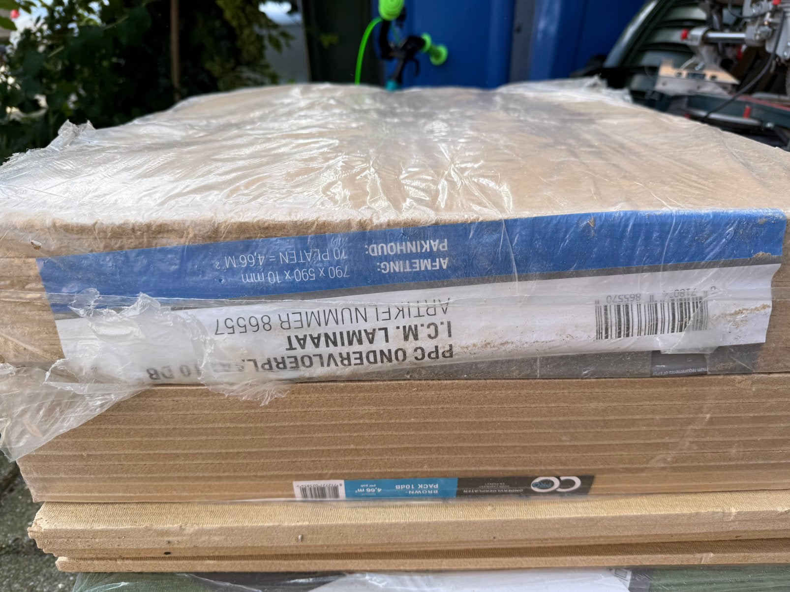 11m2 ondervloer platen bruin 10mm dik, Doe-het-zelf en Verbouw, Platen en Panelen, Ophalen, Nieuw, Overige materialen