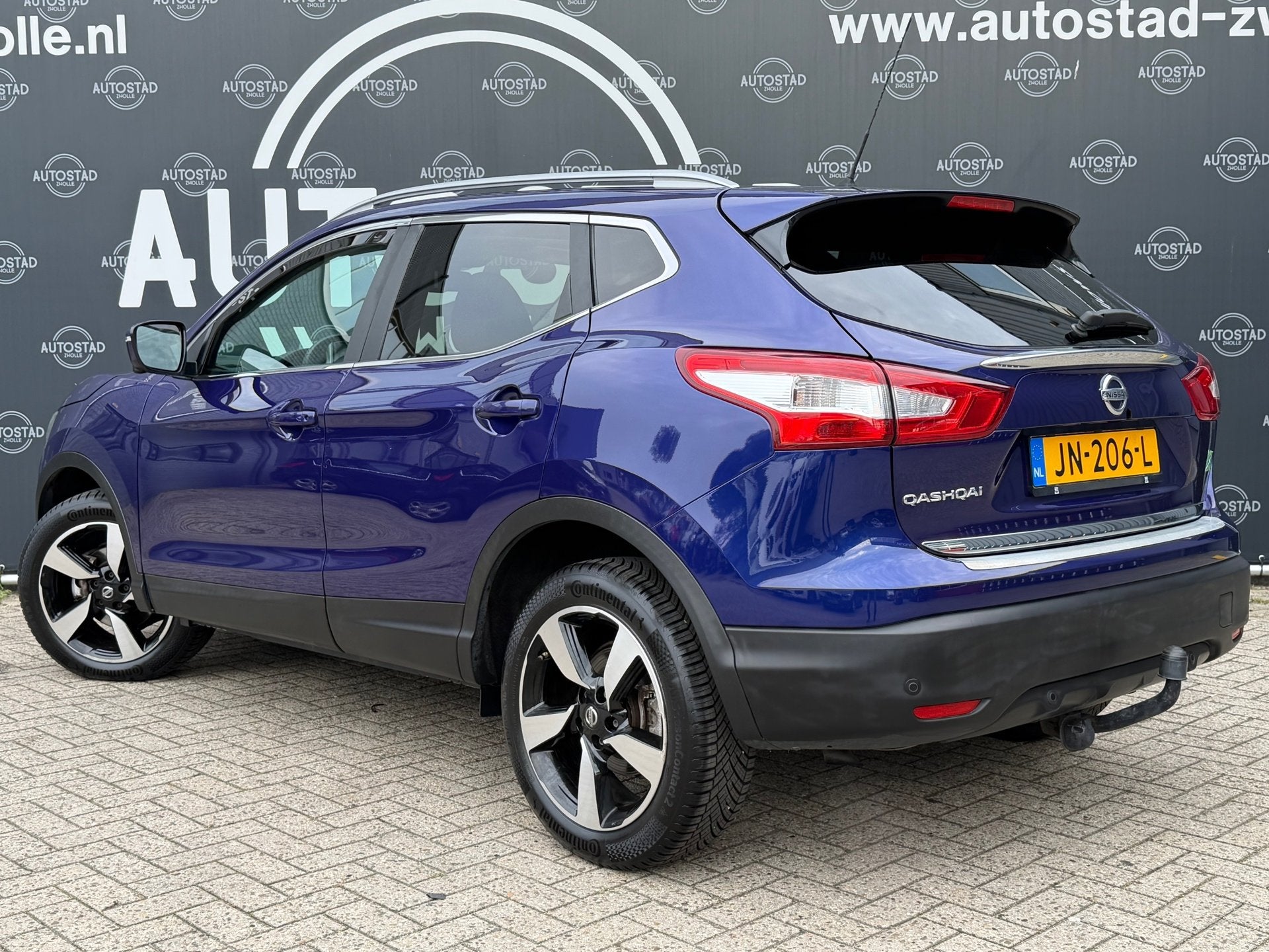 Nissan Qashqai 1.2 Connect Edition Automaat / Pano / Navi /, Auto's, Stof, 4 cilinders, Blauw, 116 pk