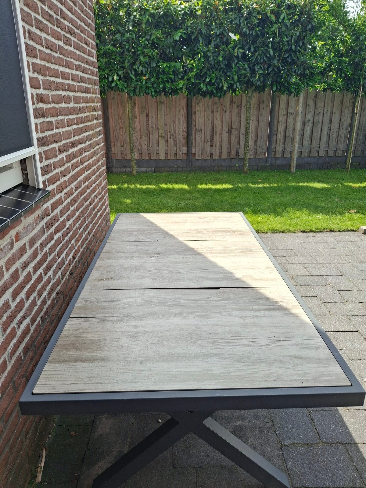 Tuintafel Hartman., Ophalen, Gebruikt, Rechthoekig, Aluminium