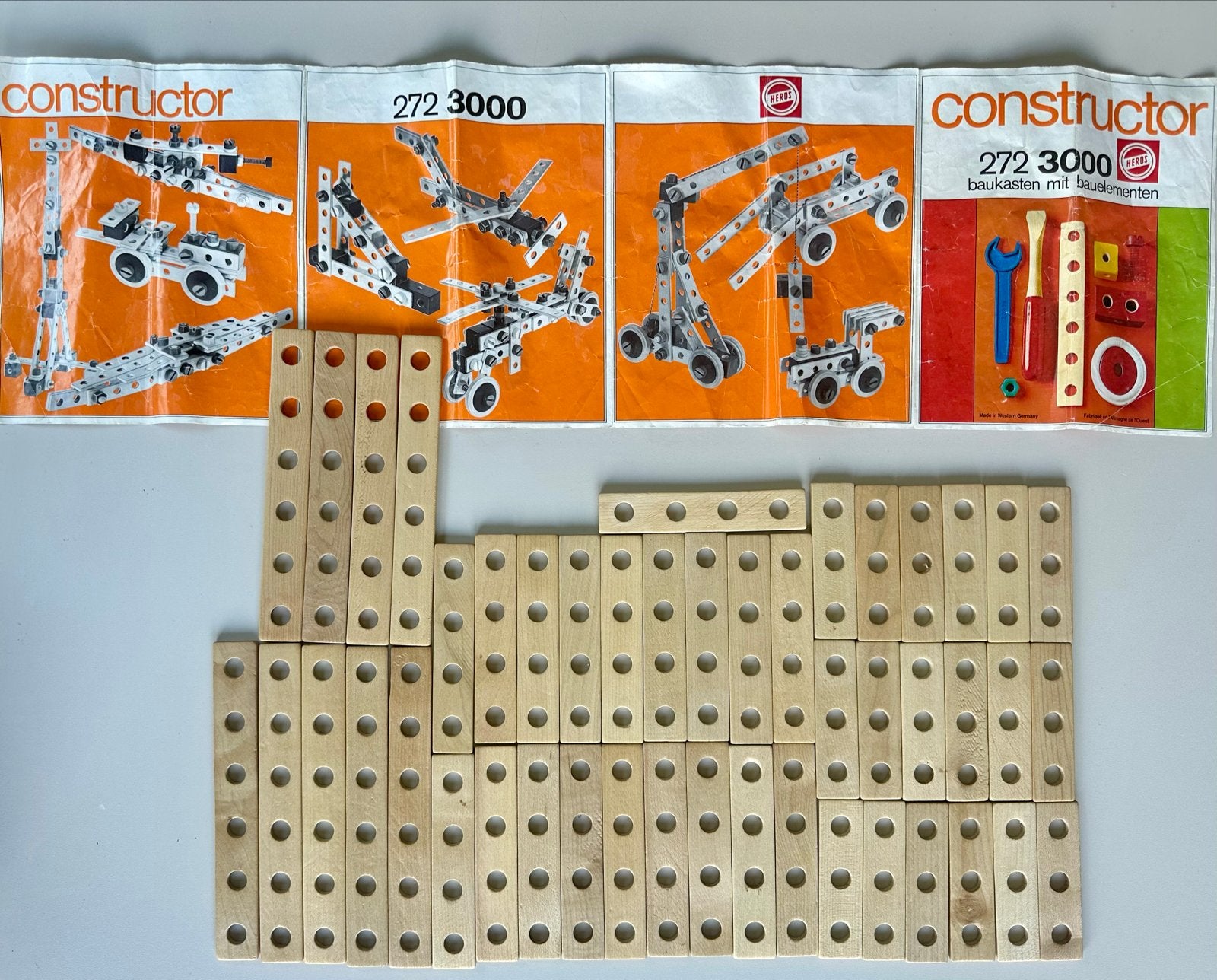Vintage Constructor 272 3000 & Houten Bouwset Speelgoed, Ophalen of Verzenden, Gebruikt, Overige merken