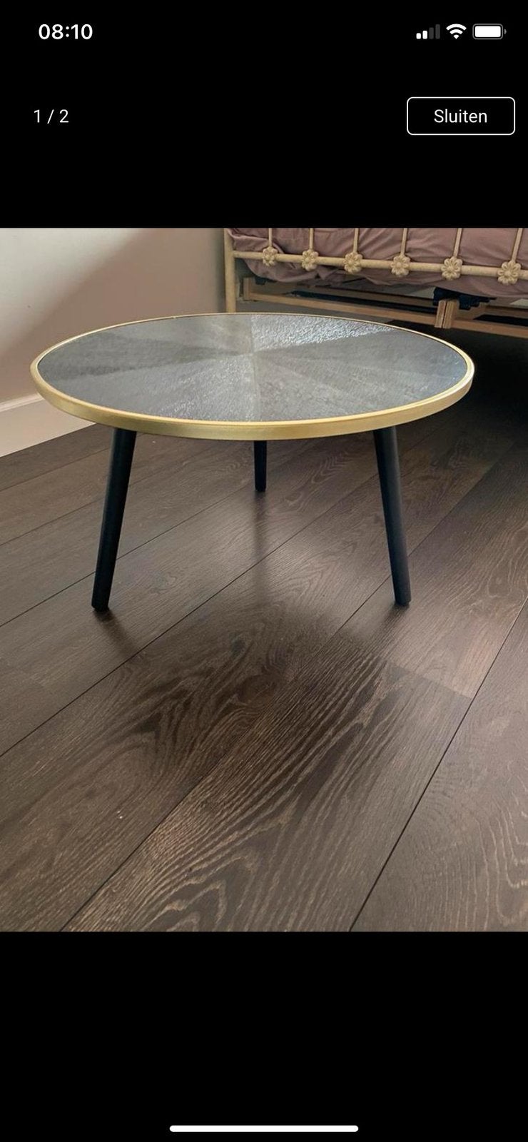 Bijzettafel, Ophalen, Zo goed als nieuw, Rond, 50 tot 100 cm