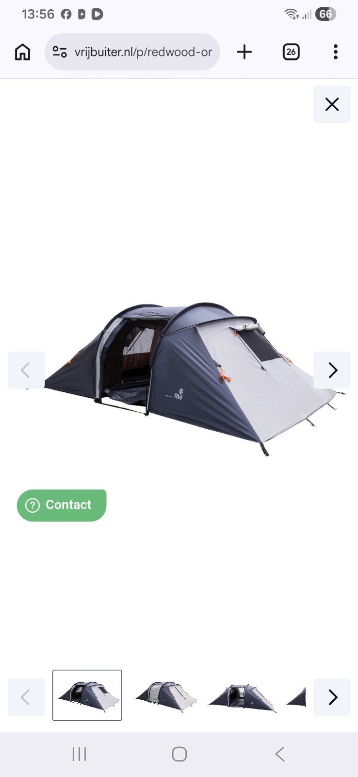 Redwood Outdoor tunneltent voor 4 personen, Ophalen of Verzenden