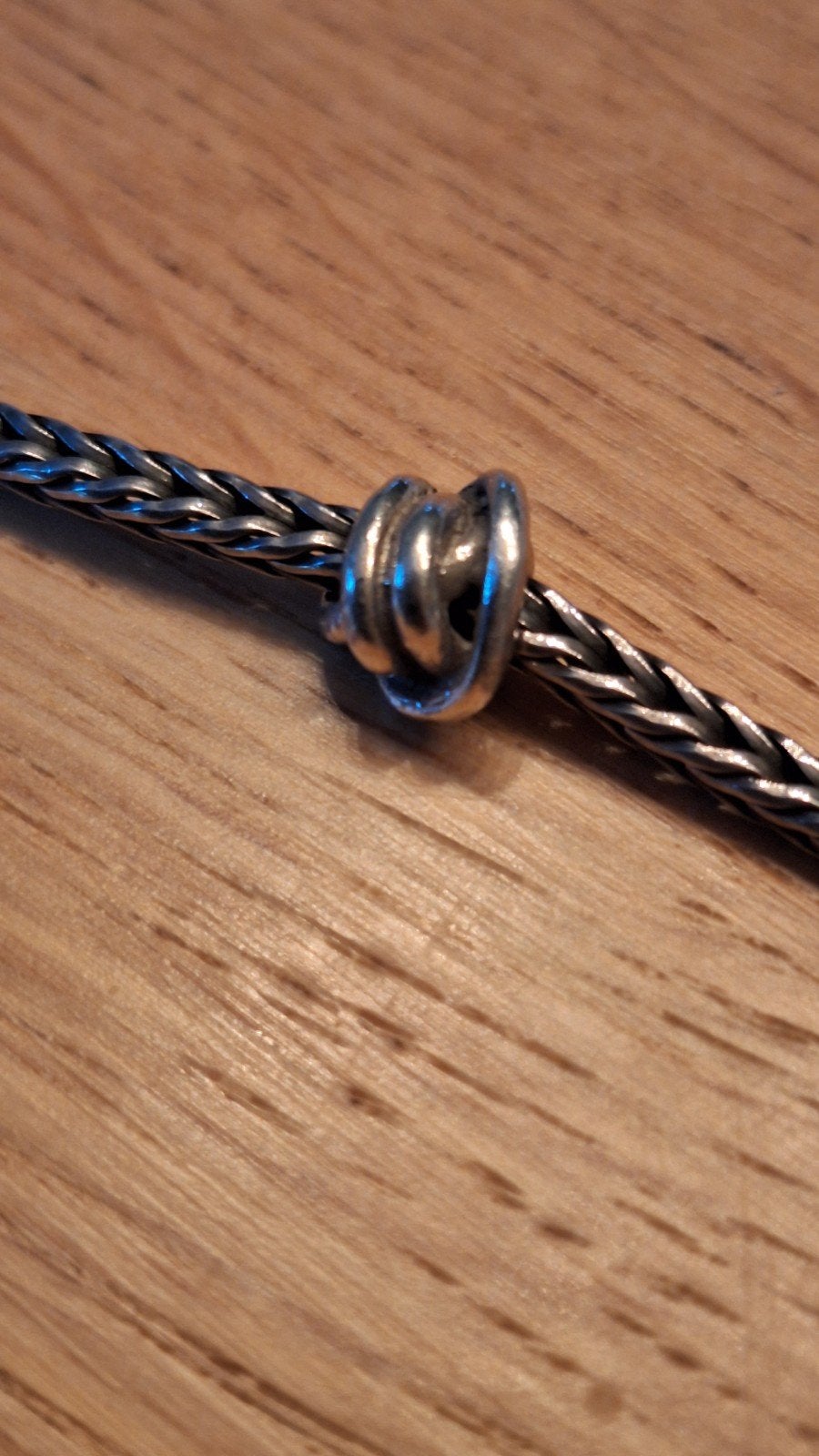 trollbeads zilveren bedel geluksknoop voor armband/ketting, Ophalen of Verzenden, Zo goed als nieuw, Zilver, Zilver