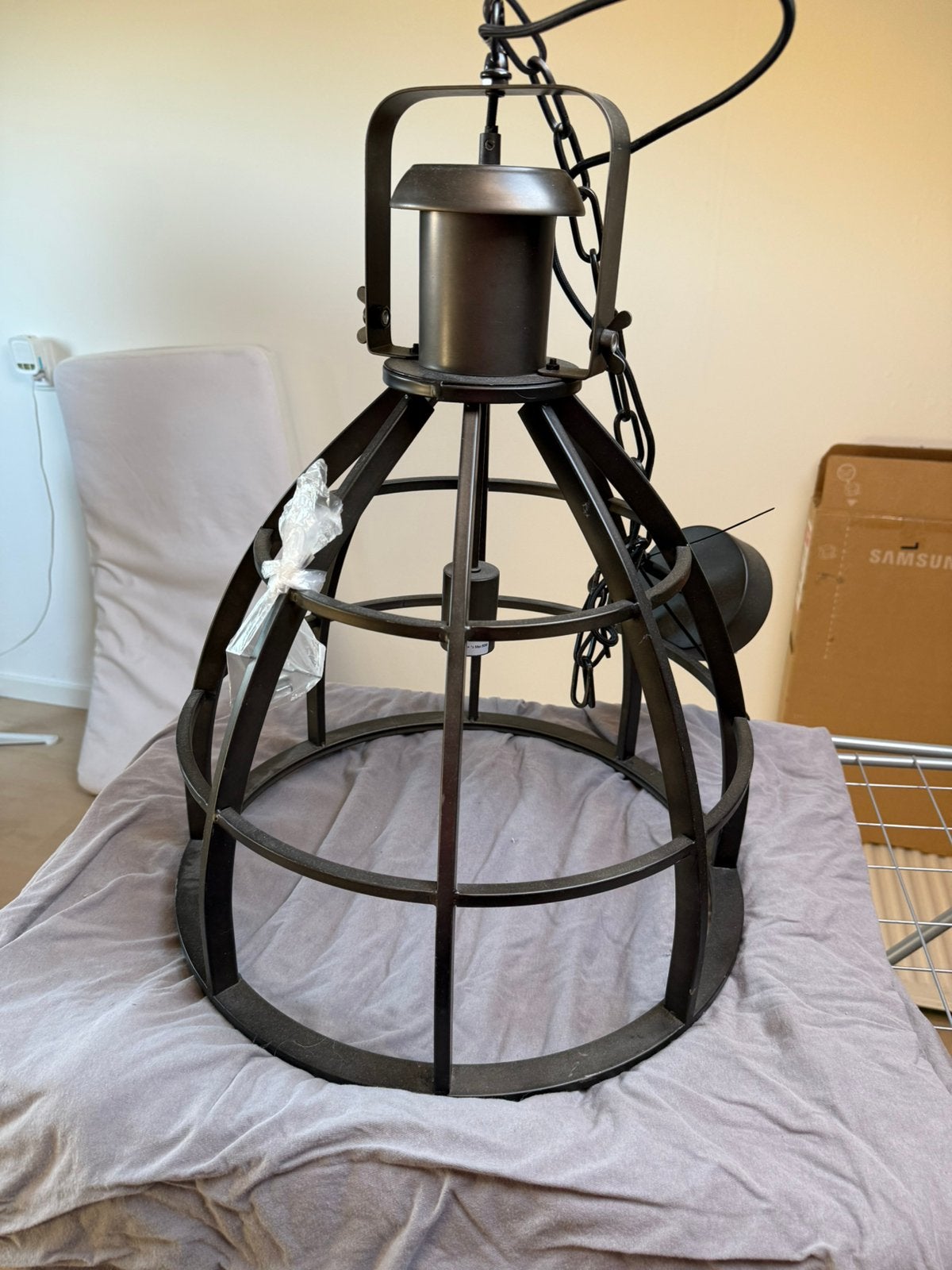 Industriele hanglamp, Huis en Inrichting, Ophalen, Zo goed als nieuw, Metaal