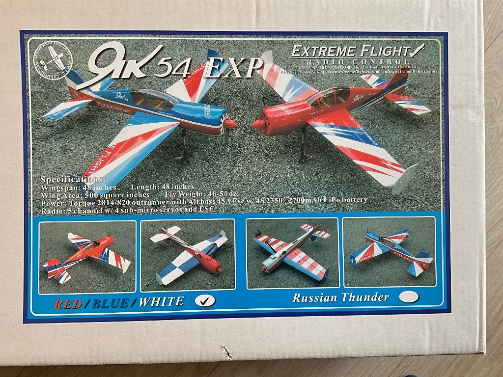 Extreme Flight RC Yak-54 EXP 48 inch ongebouwd nieuw in doos, Ophalen, Nieuw, Elektro