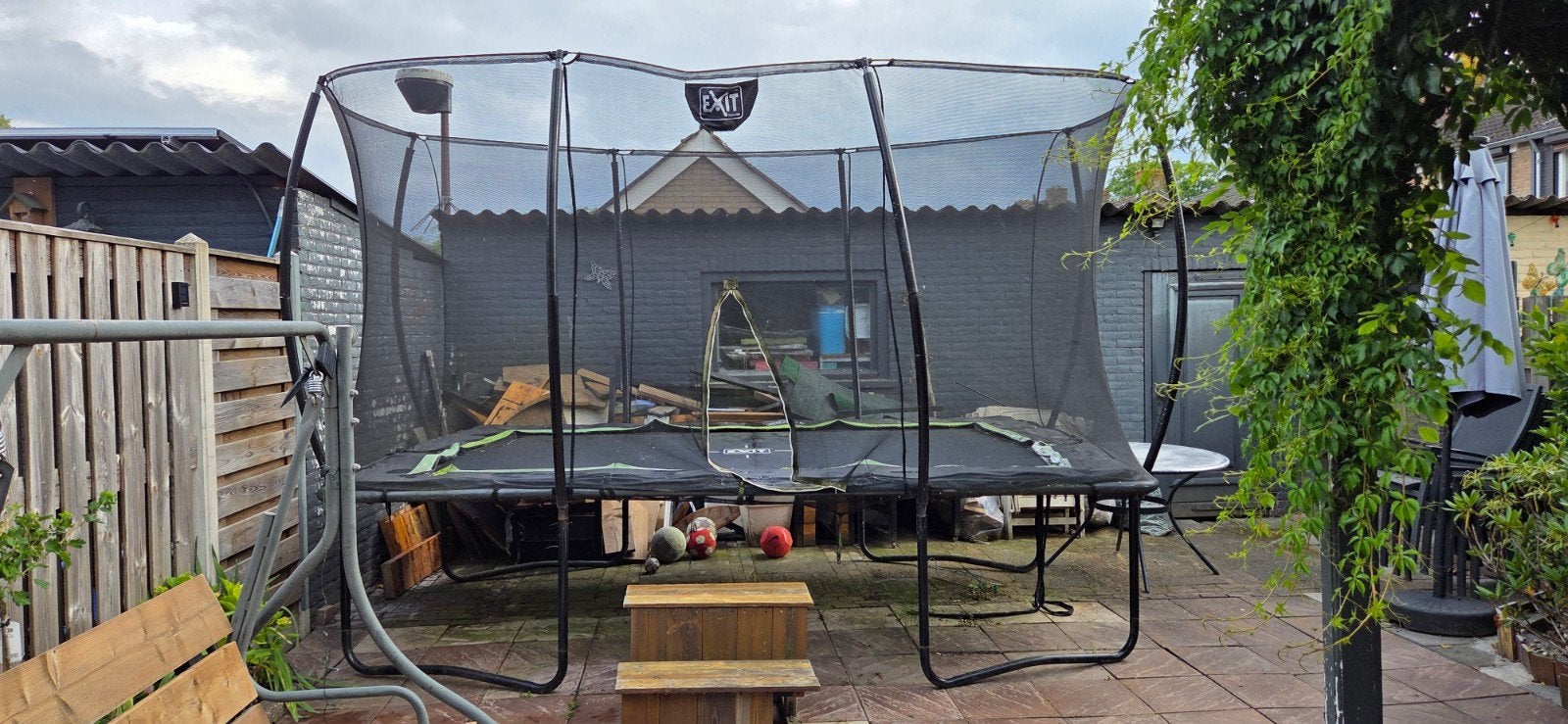 EXIT Toys Trampoline met veiligheidsnet, Ophalen, Gebruikt