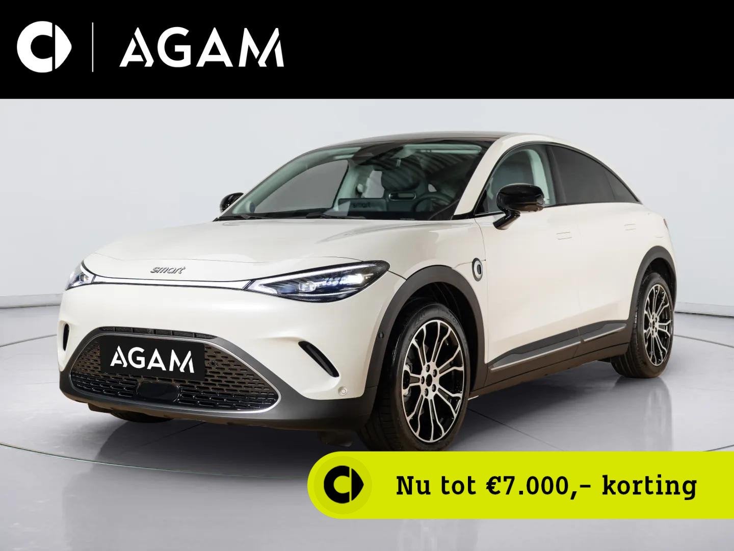 smart #3 Premium 66 kWh, Auto's, Automaat, Wit, Leder, Nieuw