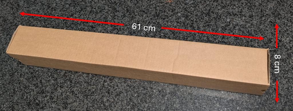 248 kartonnen kokerdozen 61x8x8 cm, Doos, 50 tot 75 cm, Minder dan 40 cm, Opvouwbaar