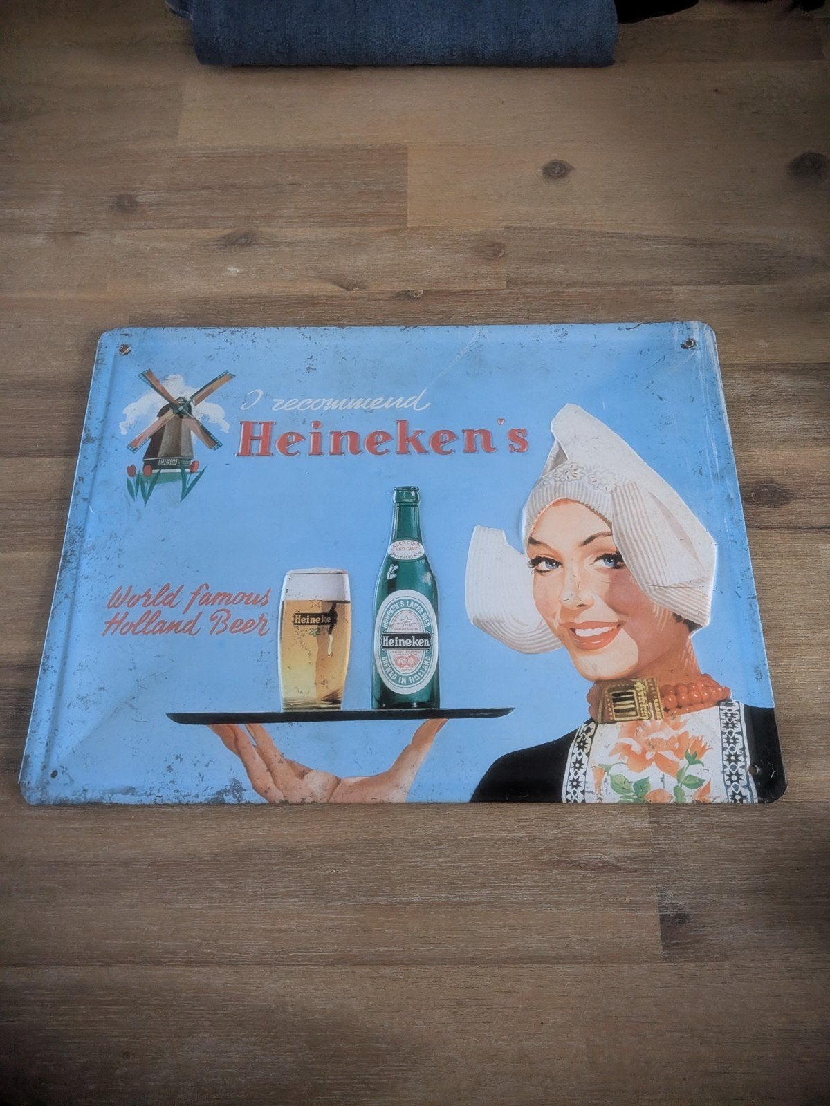 Vintage Heineken Reclamebord - Holland Bier, Verzamelen, Ophalen of Verzenden