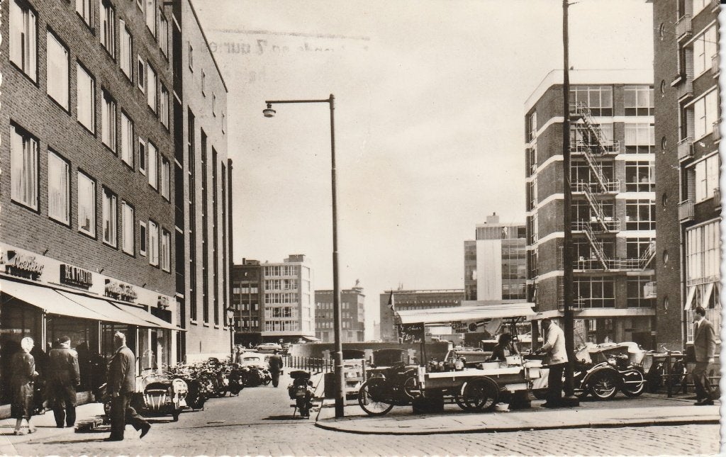Rotterdam   Delfsevaart met Viskar, Ophalen of Verzenden, 1940 tot 1960, Gelopen, Zuid-Holland
