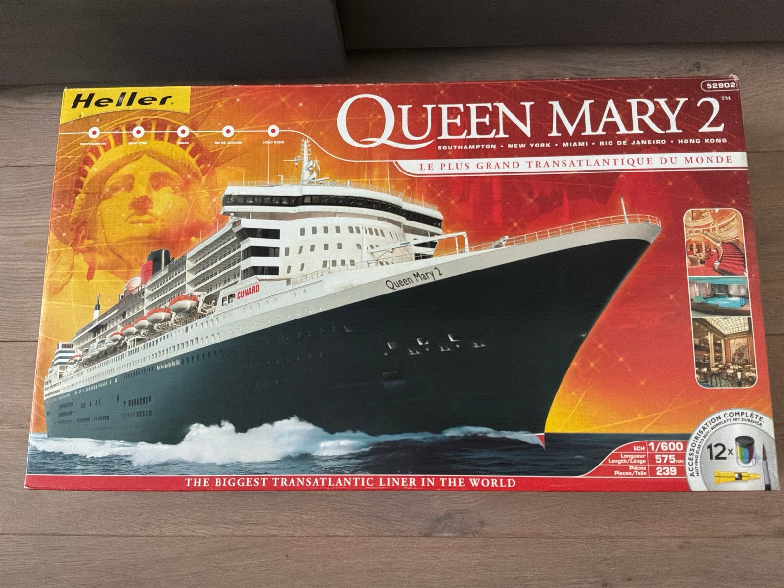 Heller Queen Mary 2 Modelbouwschip - Schaal 1:600, Ophalen of Verzenden, Nieuw, 1:50 tot 1:200, Heller