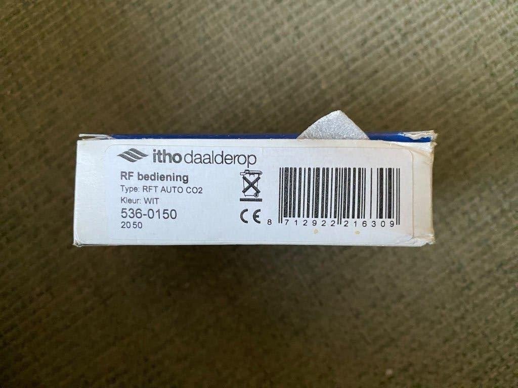 Itho Daalderop RF bediening 536-0150, Ophalen of Verzenden, Nieuw, Ventilator en Afzuiger