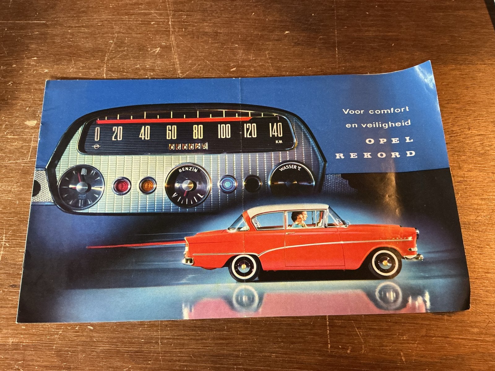 Zeldzame Opel Rekord P1 brochure uit 1958 - Klassieke auto, Ophalen of Verzenden, Gelezen, Opel